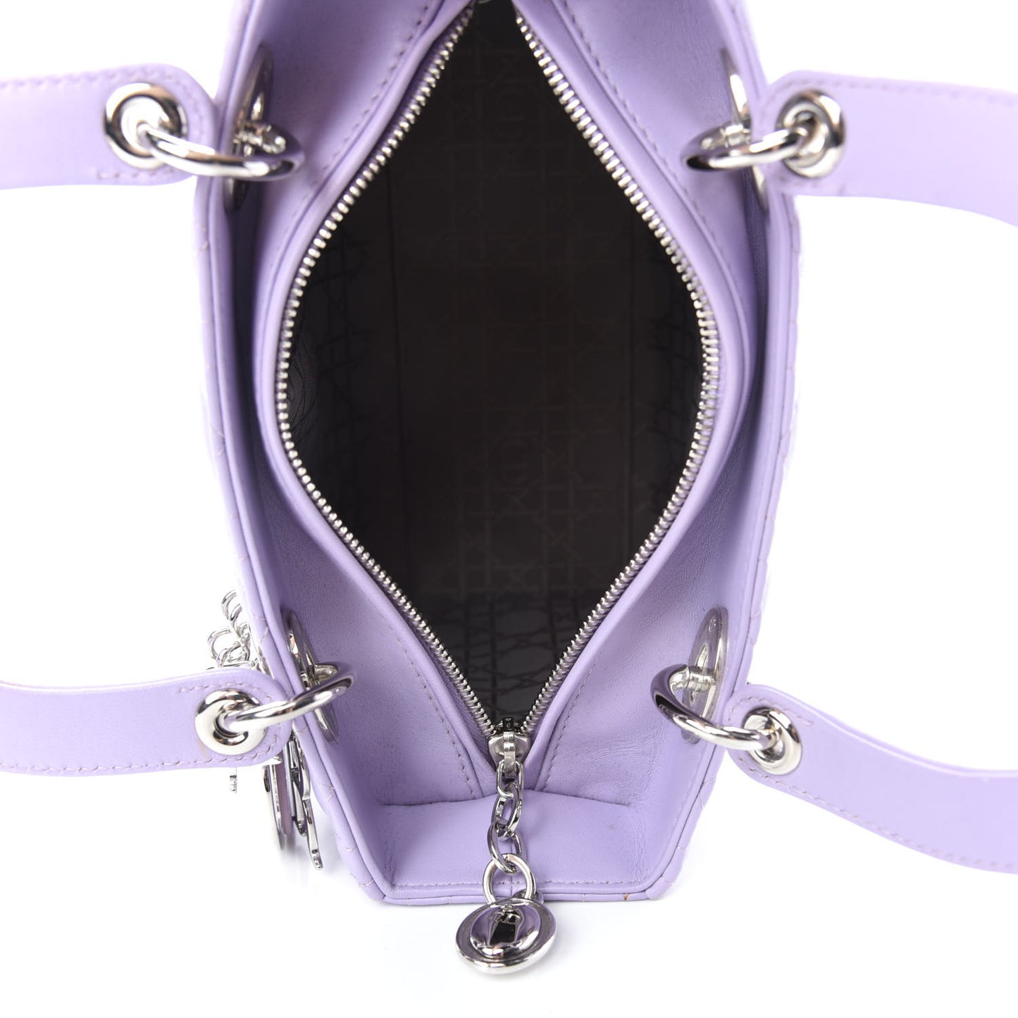 Lambskin Cannage Medium Lady Dior Purple