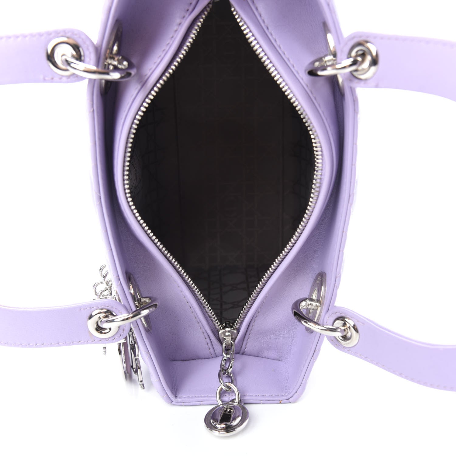 Christian Dior Lambskin Cannage Medium Lady Dior Purple 5 of 11