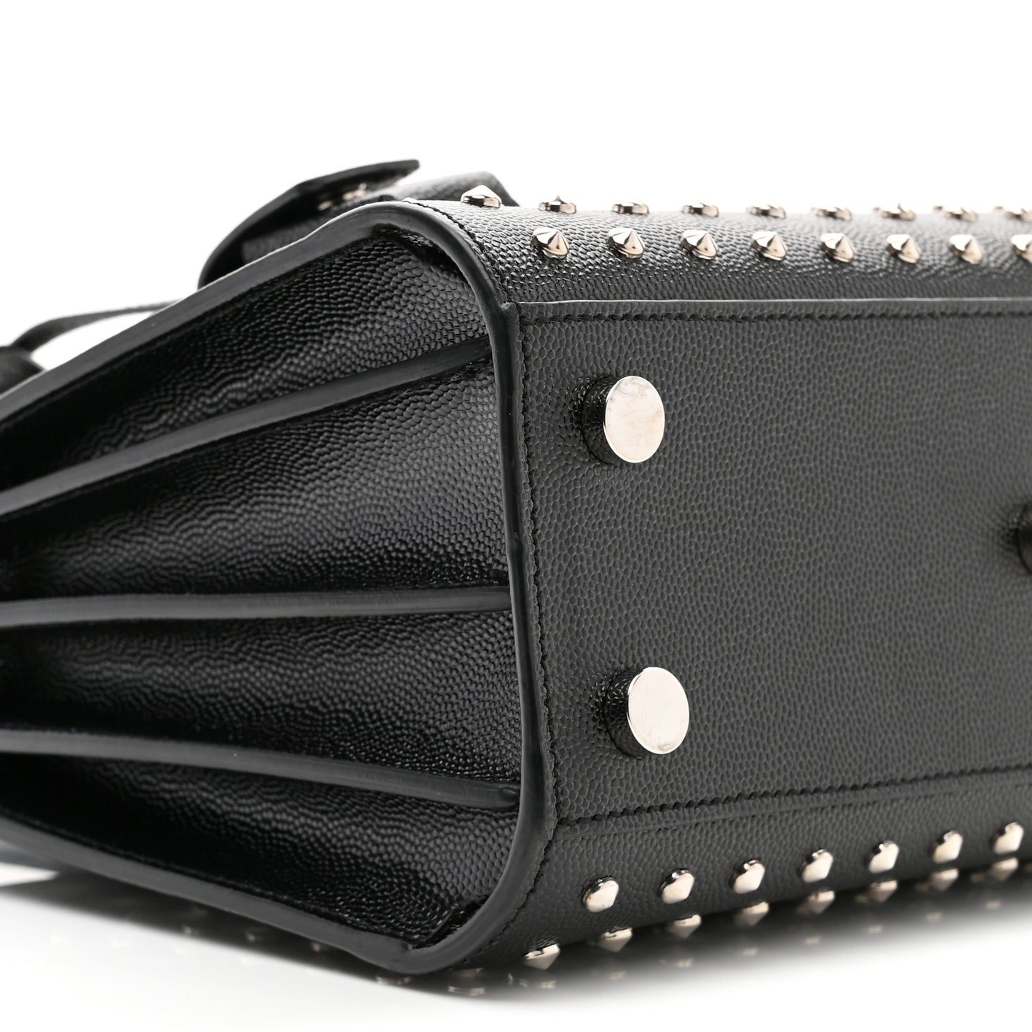 Calfskin Studded Nano Sac De Jour Black
