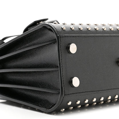 Saint Laurent Calfskin Studded Nano Sac De Jour Black 8 of 9