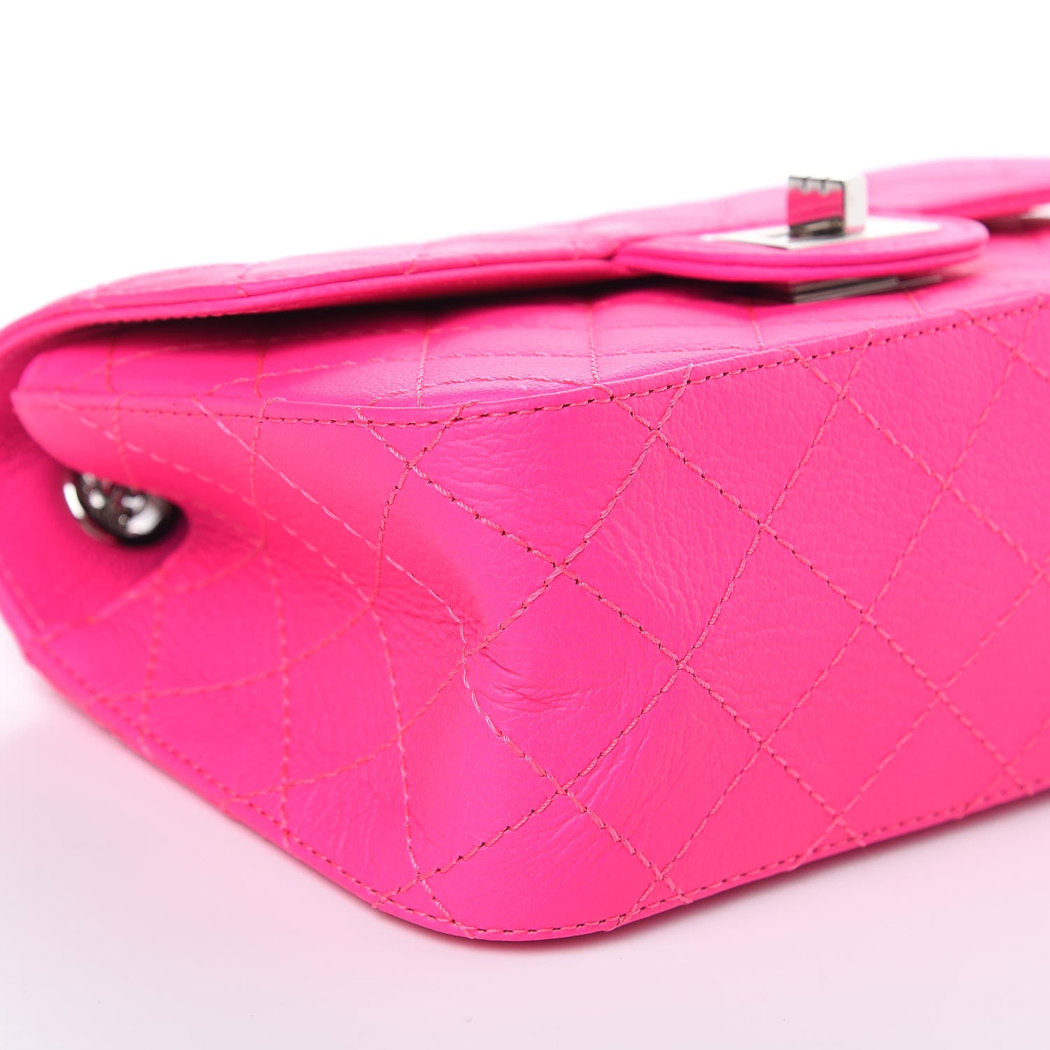 Chanel Goatskin Quilted 2.55 Reissue Mini Flap Fluorescent Pink 8 of 10