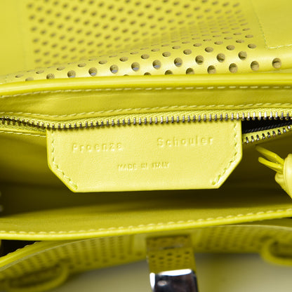 Proenza Schouler Lambskin Perforated PS1 Pouch Messenger Sulphur 7 of 11