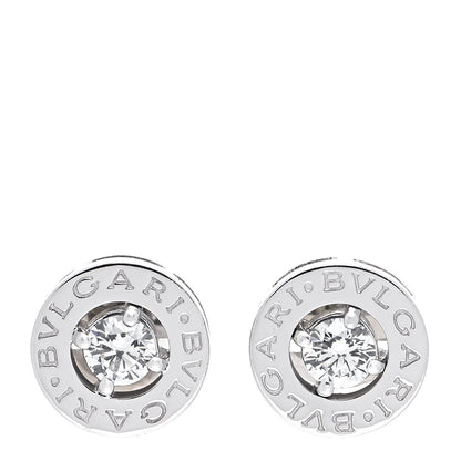 Bulgari BVLGARI 18K White Gold Diamond Stud Earrings 1 of 5