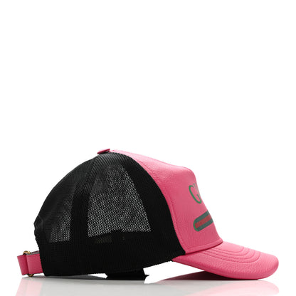 Gucci Grained Calfskin Logo Baseball Hat S Box Pink 5 of 10