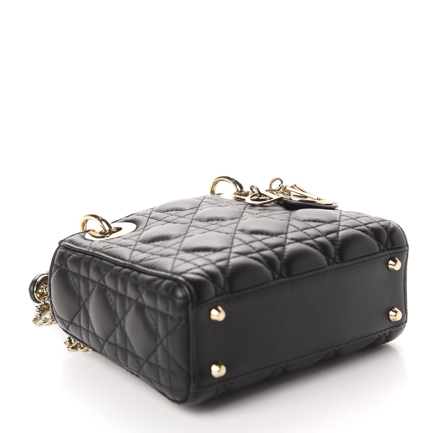 Lambskin Cannage Mini Lady Dior Black