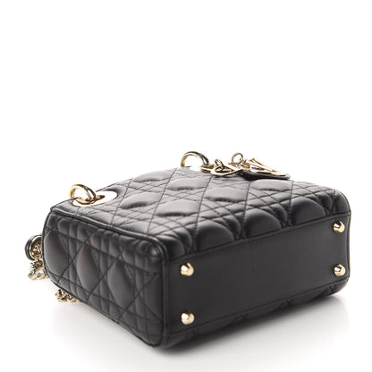 Christian Dior Lambskin Cannage Mini Lady Dior Black 4 of 9