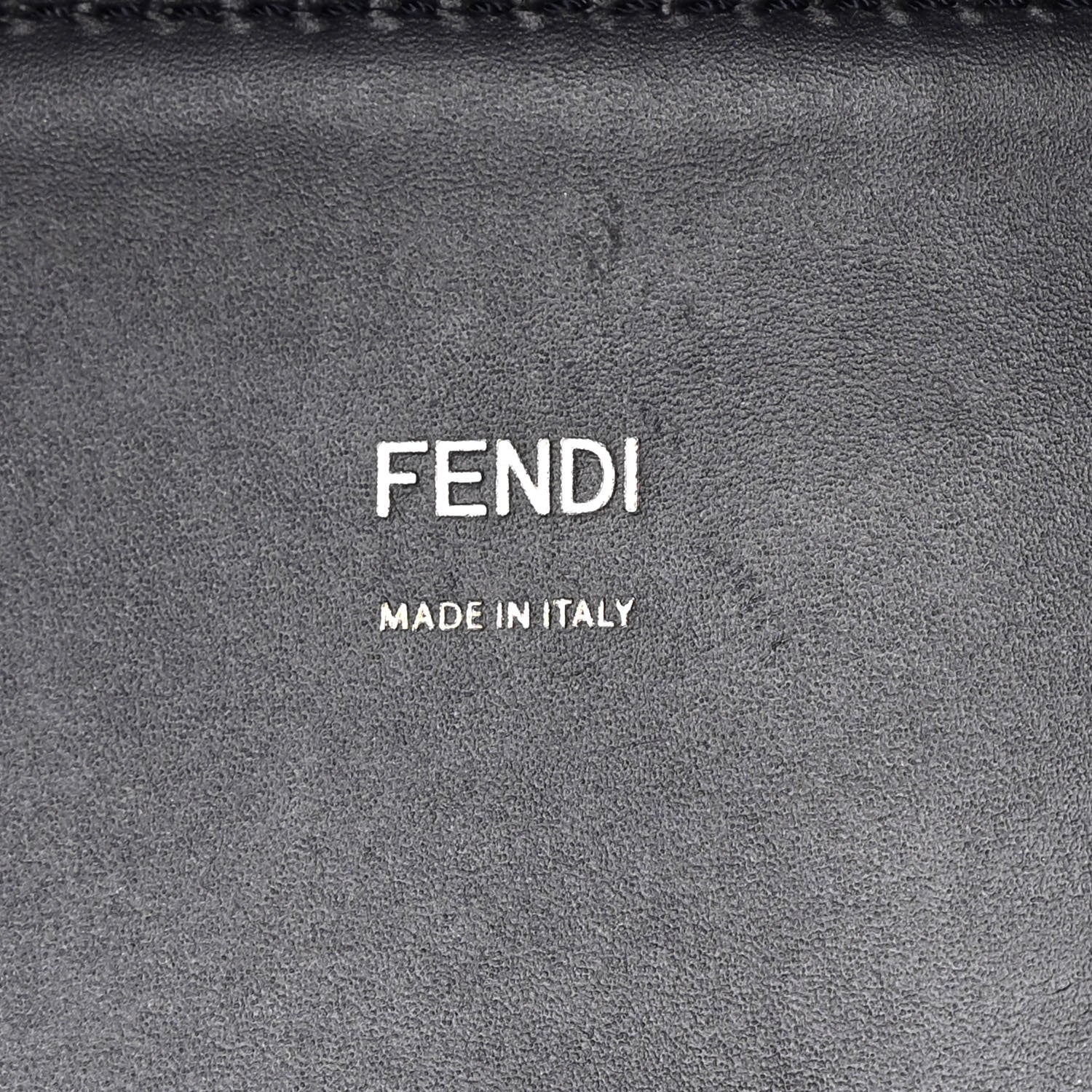 Fendi Vitello King Plexiglass Logo Embossed Medium Fendi Sunshine Shopper Tote Midnight 6 of 10