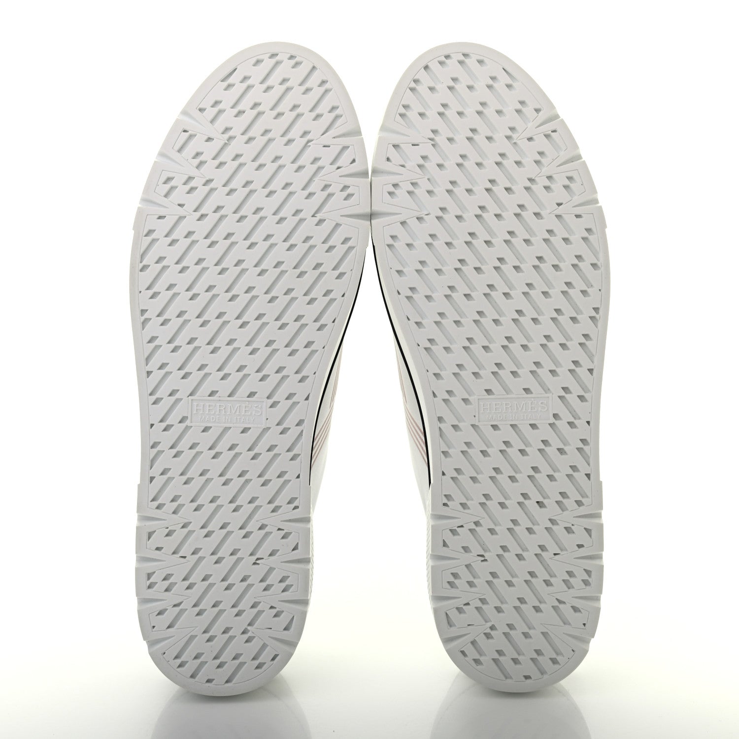 Hermes Calfskin Nappa Dare Sneakers 37.5 White Rose Dore 5 of 8