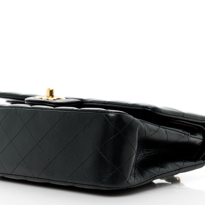 Chanel Lambskin Quilted Medium Double Flap Black 11 of 11