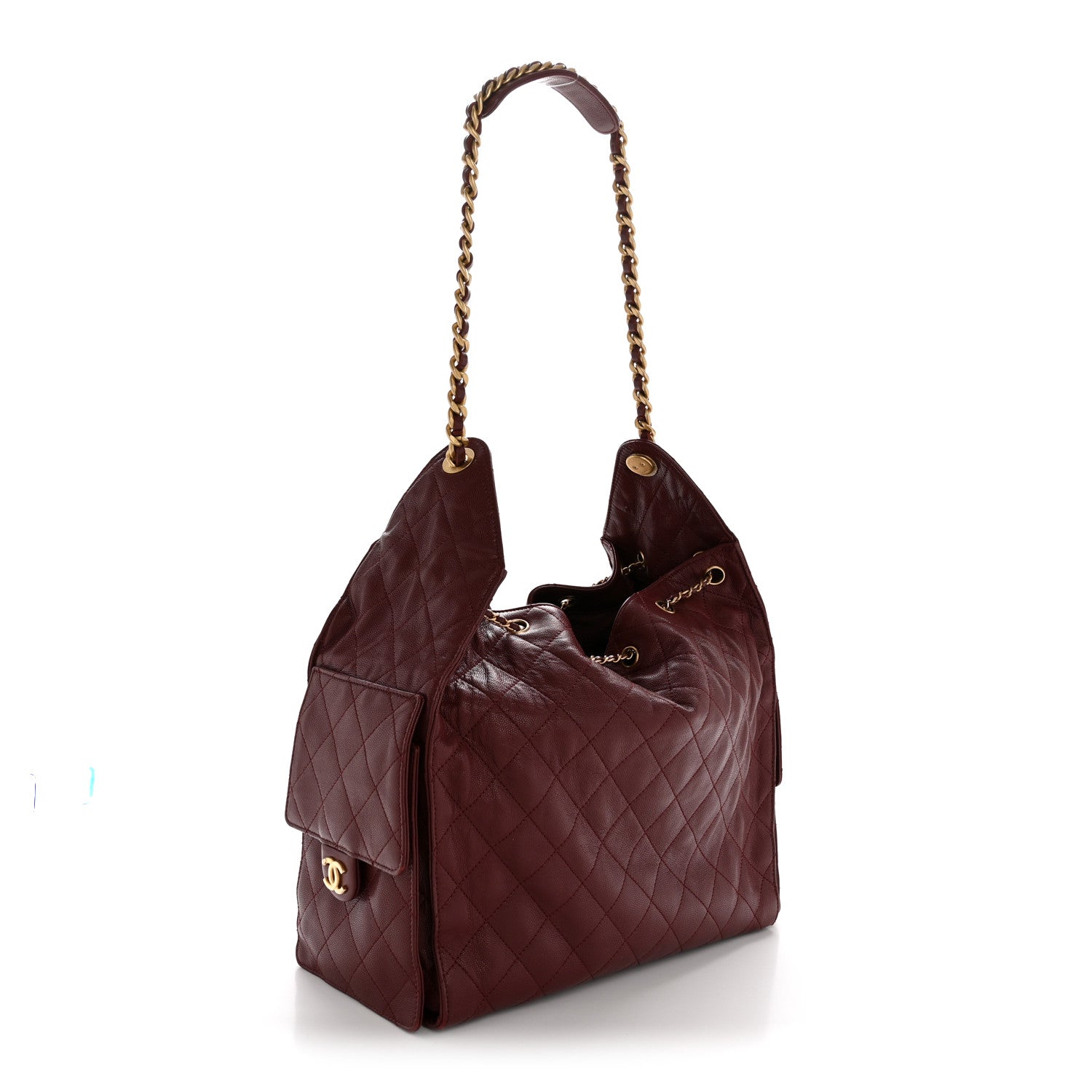 Chanel Caviar Quilted Medium Chanel 25 Handbag Burgundy 4 of 12