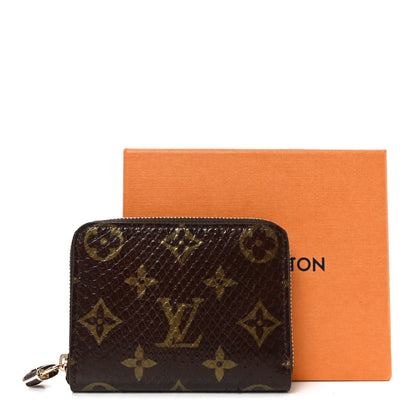 Louis Vuitton Snakeskin Monogram Zippy Padlock Coin Purse Brown 7 of 7