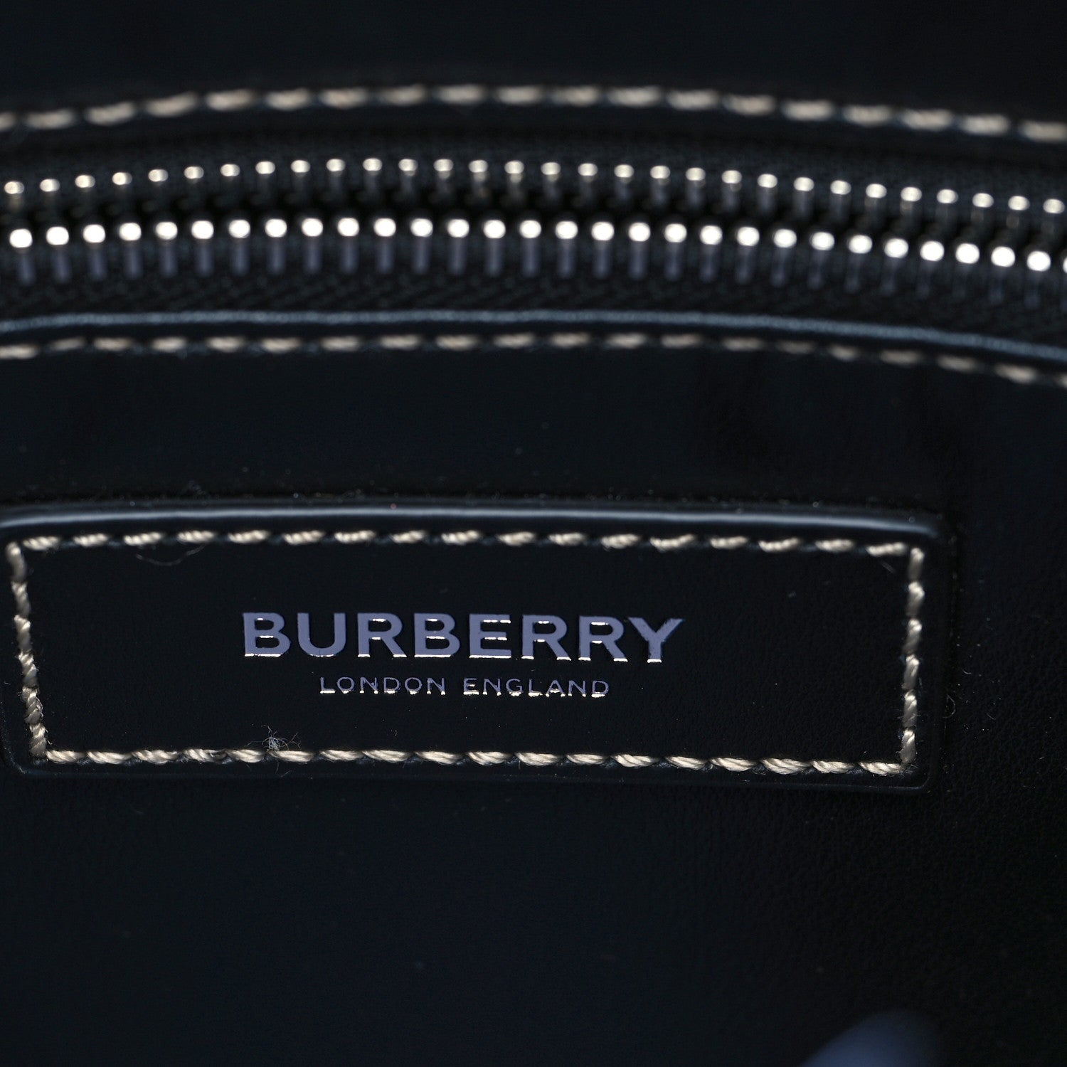 Burberry E-Canvas Denny Check Tote Navy Blue 6 of 8