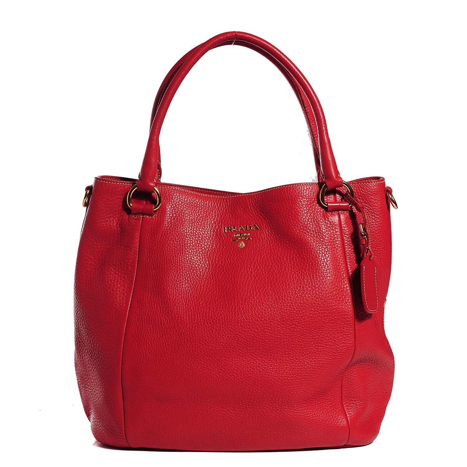 Prada Vitello Daino Tote Fuoco 1 of 11
