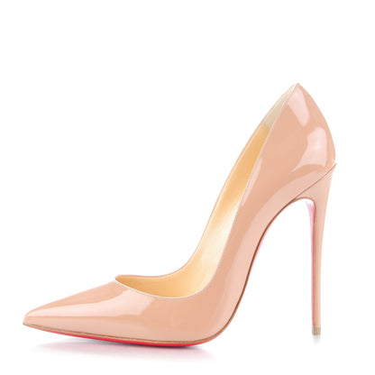 Christian Louboutin Patent So Kate 120 Pumps 39.5 Nude 1 of 8