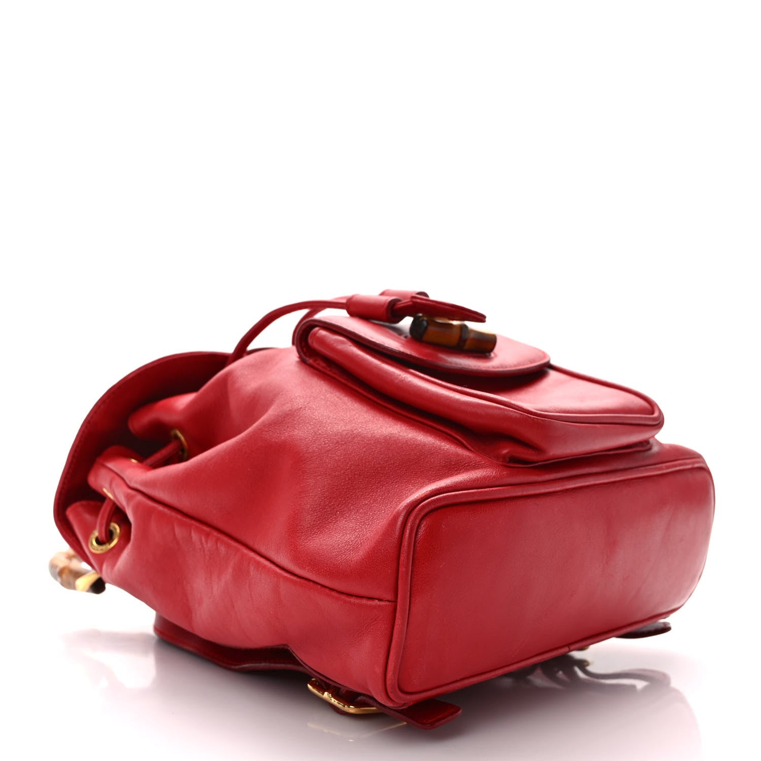 Gucci Calfskin Bamboo Mini Backpack Red 4 of 11