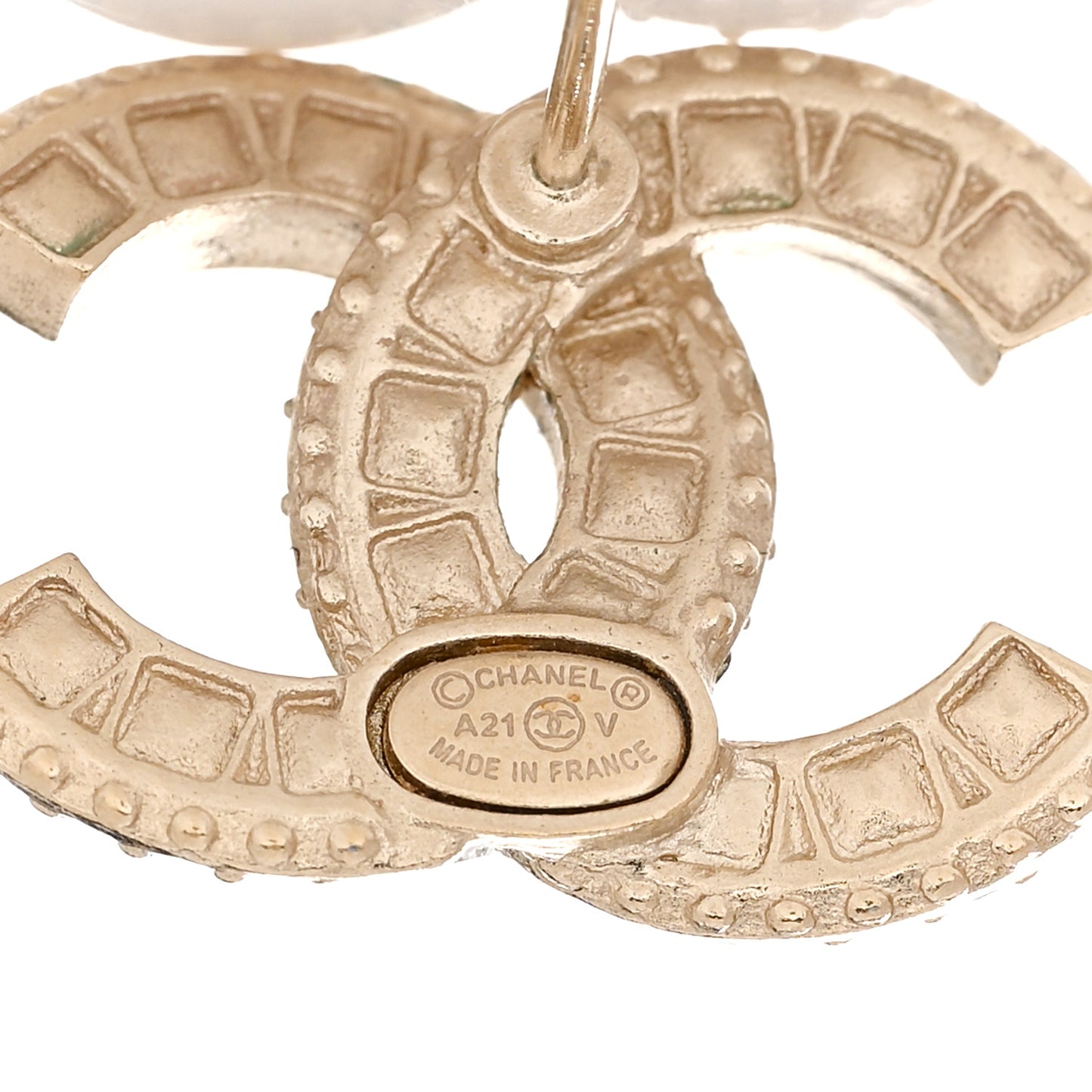 Crystal Timeless CC Earrings Gold