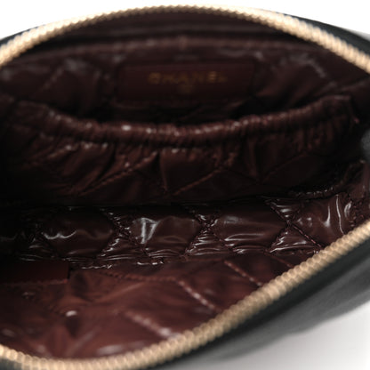 Chanel Caviar Quilted Small Curvy Pouch Cosmetic Case Black 5 of 7