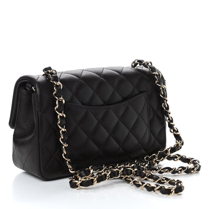 Chanel Lambskin Quilted Mini Rectangular Flap Dark Brown 3 of 10