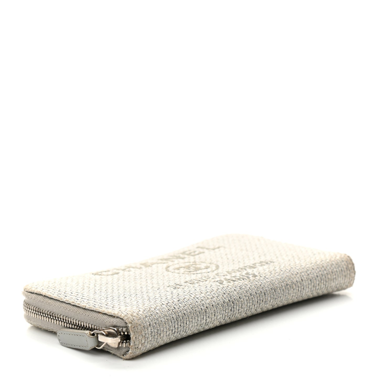 Canvas Deauville Zip Around Wallet Grey