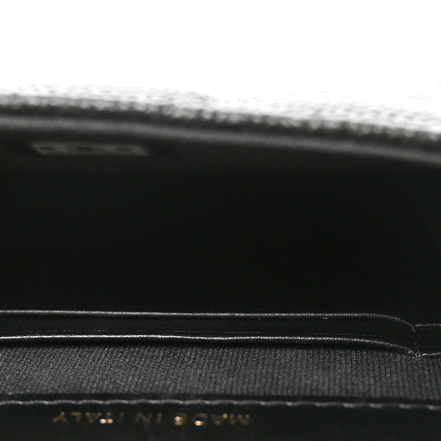 Caviar Quilted Bow Phone Holder Black