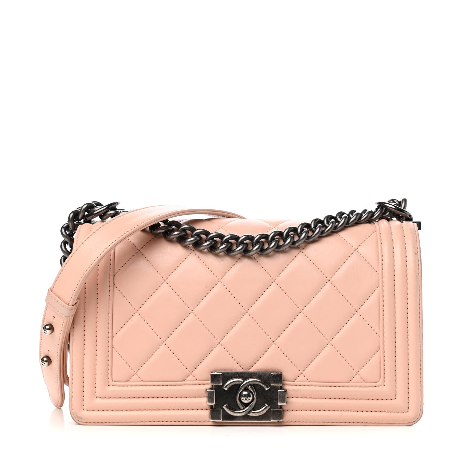 Chanel Calfskin Quilted Medium Boy Flap Light Pink 1 of 12