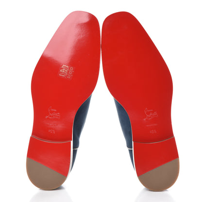 Christian Louboutin Calfskin Nubuck Mens Greggo Flat Oxfords 40.5 Navy 7 of 11