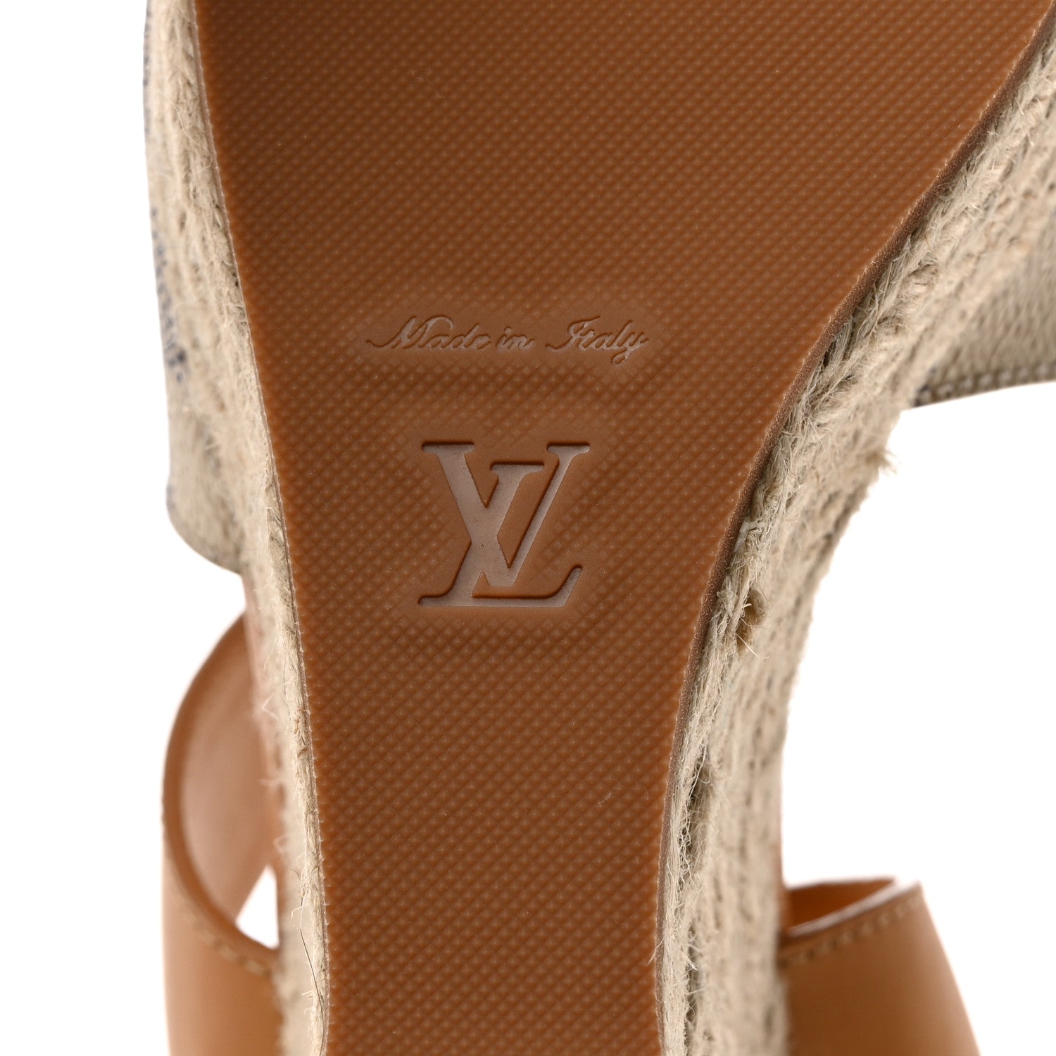 Louis Vuitton Damier Azur Starboard Wedges 40 Tan 8 of 8