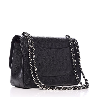 Chanel Caviar Quilted Jumbo Double Flap Black 3 of 11