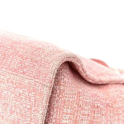 Chanel Straw Lurex Large Deauville Tote Pink 12 of 21