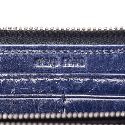 Miu Miu Nappa Matelasse Lux Zip Around Wallet Bleuette 6 of 8