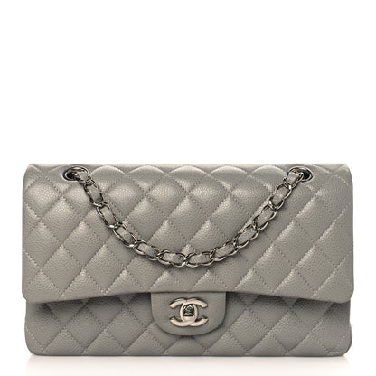 Chanel Caviar Quilted Medium Double Flap Grey 1 of 9