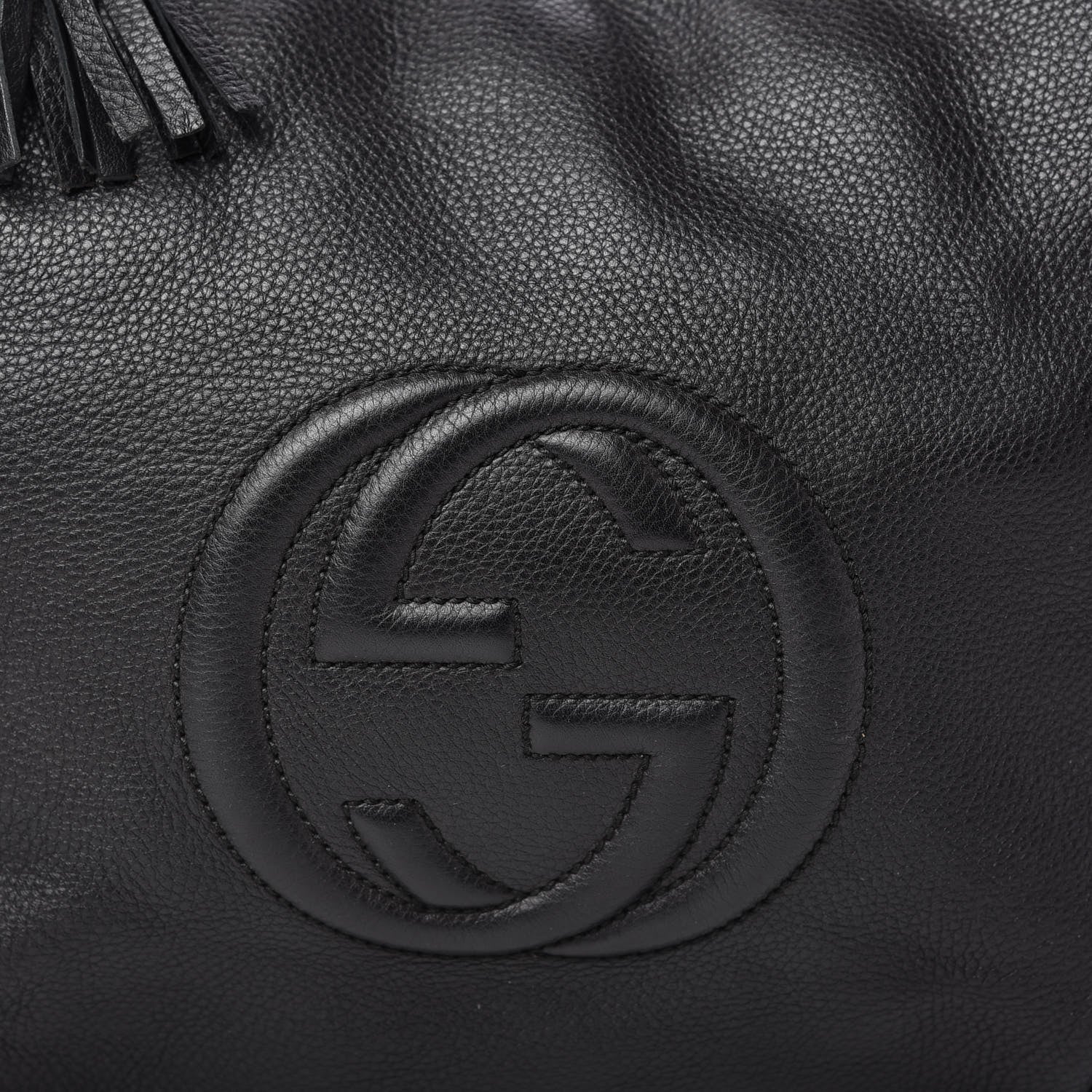 Gucci Pebbled Calfskin Medium Soho Chain Hobo Black 10 of 10