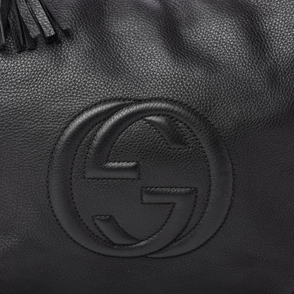 Gucci Pebbled Calfskin Medium Soho Chain Hobo Black 10 of 10