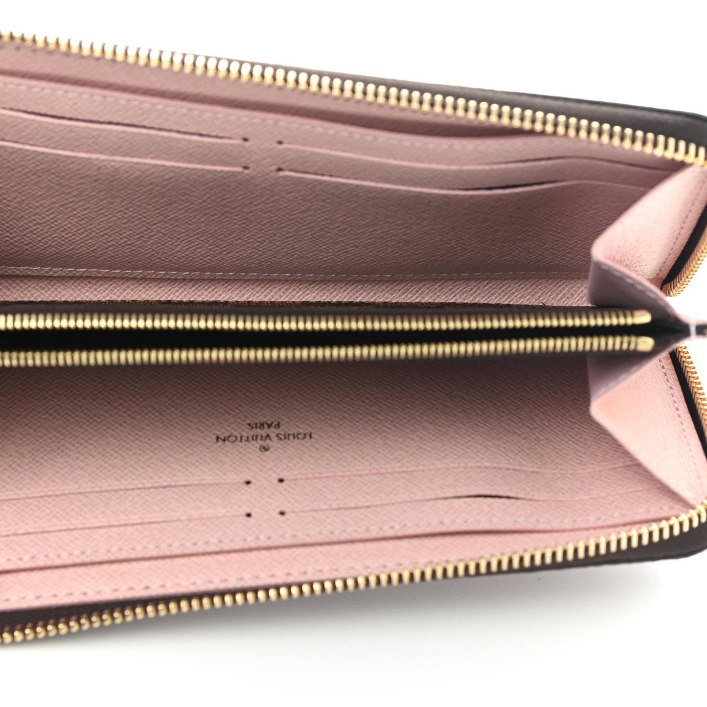 Damier Ebene Clemence Wallet Rose Ballerine