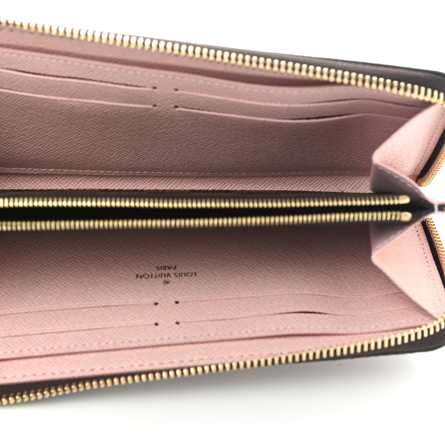 Louis Vuitton Damier Ebene Clemence Wallet Rose Ballerine 5 of 7