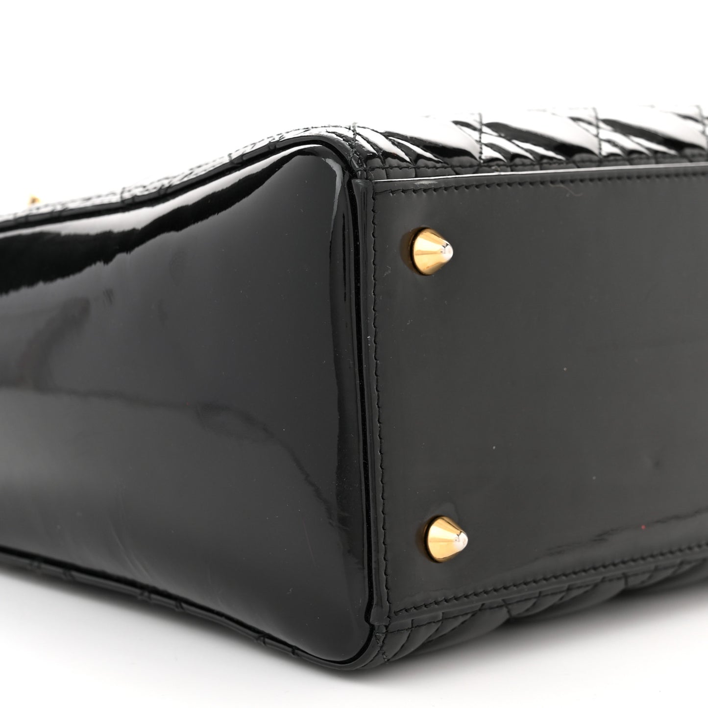 Patent Cannage Medium Lady Dior Black