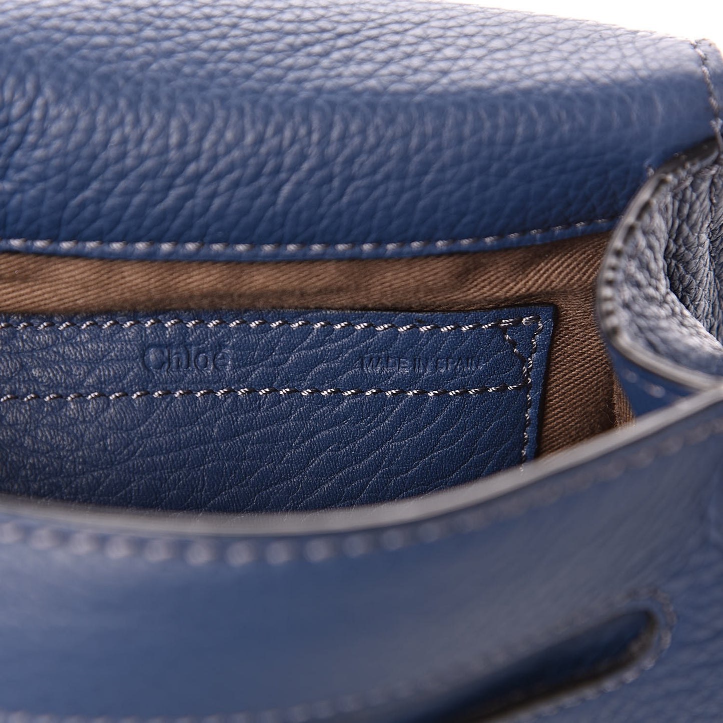Calfskin Mini Marcie Round Crossbody Bag Royal Navy