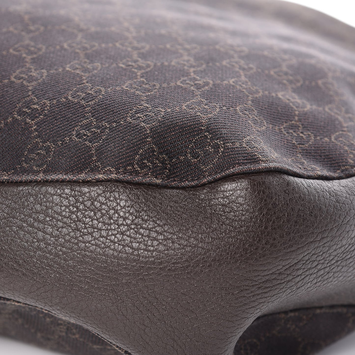 Monogram Calfskin Horsebit Classic Ring Hobo Dark Brown