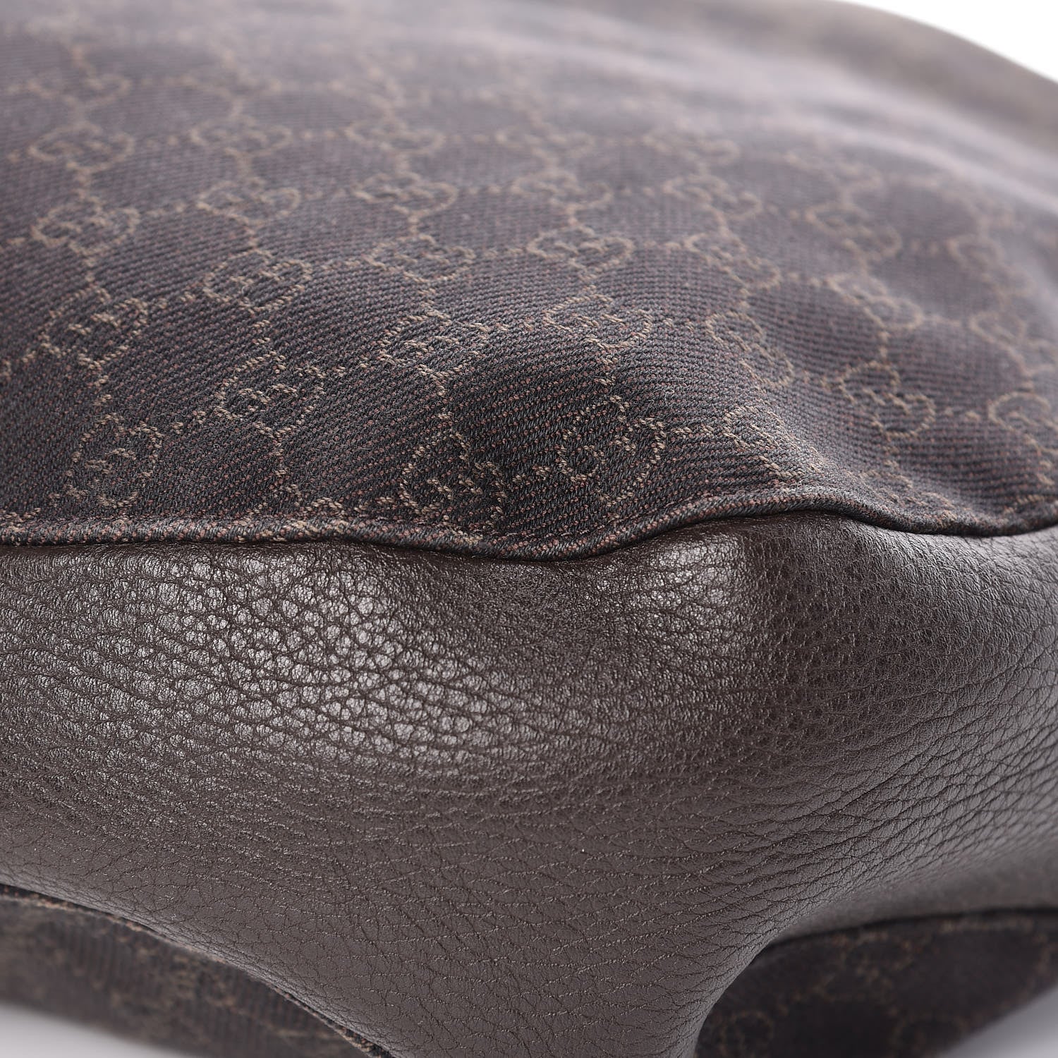 Gucci Monogram Calfskin Horsebit Classic Ring Hobo Dark Brown 21 of 22