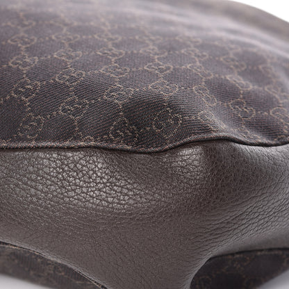 Gucci Monogram Calfskin Horsebit Classic Ring Hobo Dark Brown 21 of 22