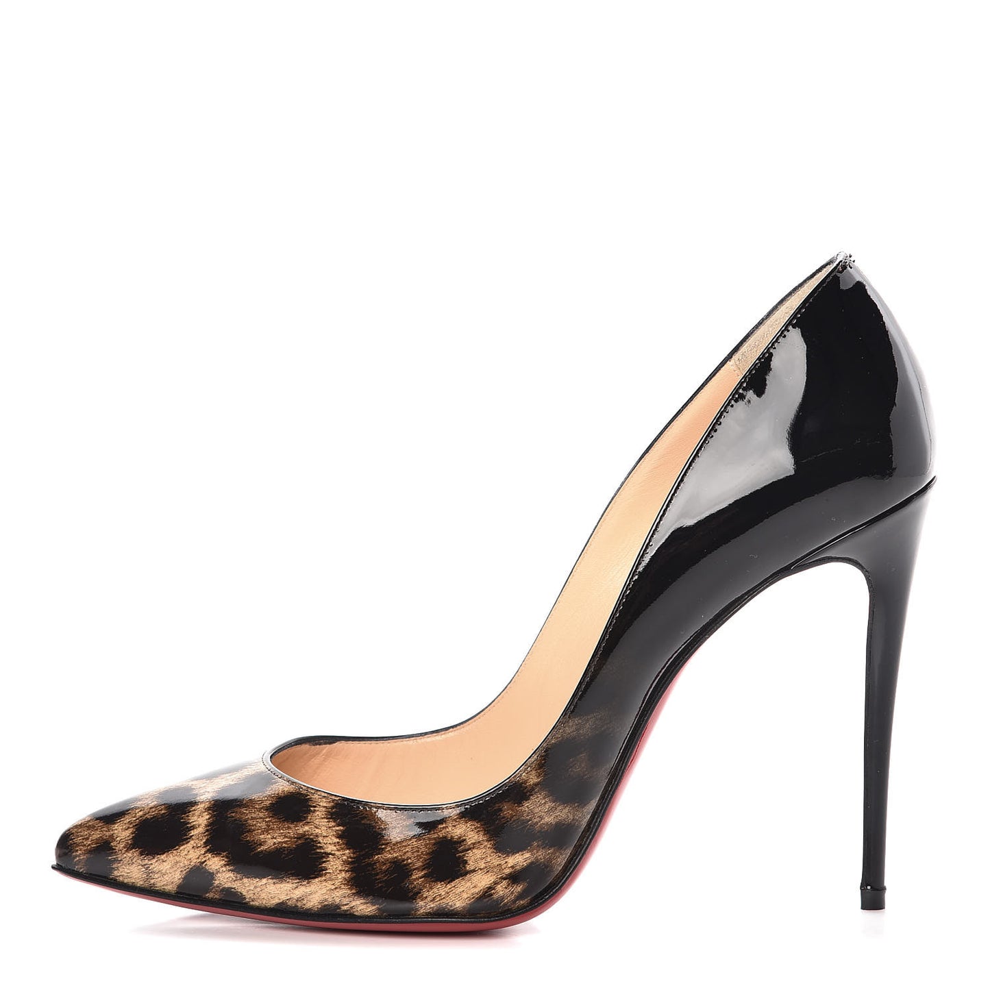 Patent Degrade Leopard Pigalle Follies 100 Pumps 39.5 Leopard Black