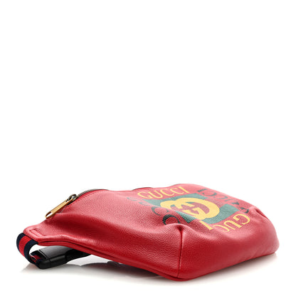 Gucci Grained Calfskin Logo Belt Bag Hibiscus Red 4 of 9
