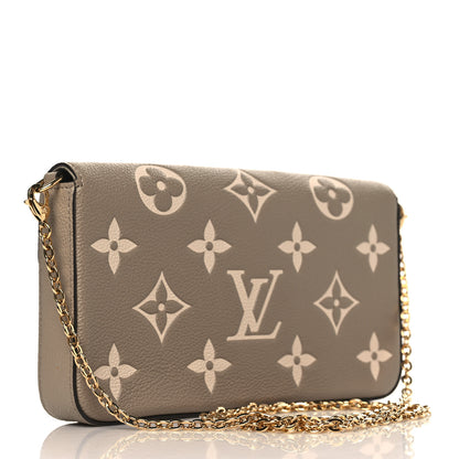 Louis Vuitton Empreinte Monogram Giant Felicie Pochette Tourterelle Creme 4 of 9