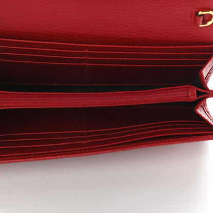 Gucci Dollar Calfskin Petite GG Marmont Wallet Chain Bag Hibiscus Red 4 of 10