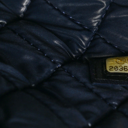 Chanel Lambskin Quilted Large Cosmetic Case Navy 7 of 7