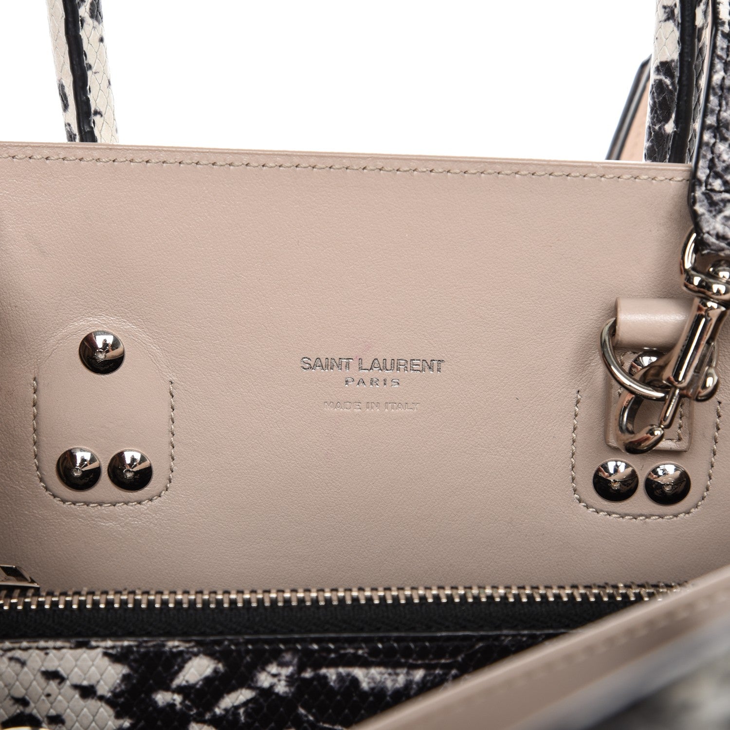 Saint Laurent Calfskin Embossed Python Baby Sac De Jour Powder Pink 6 of 6