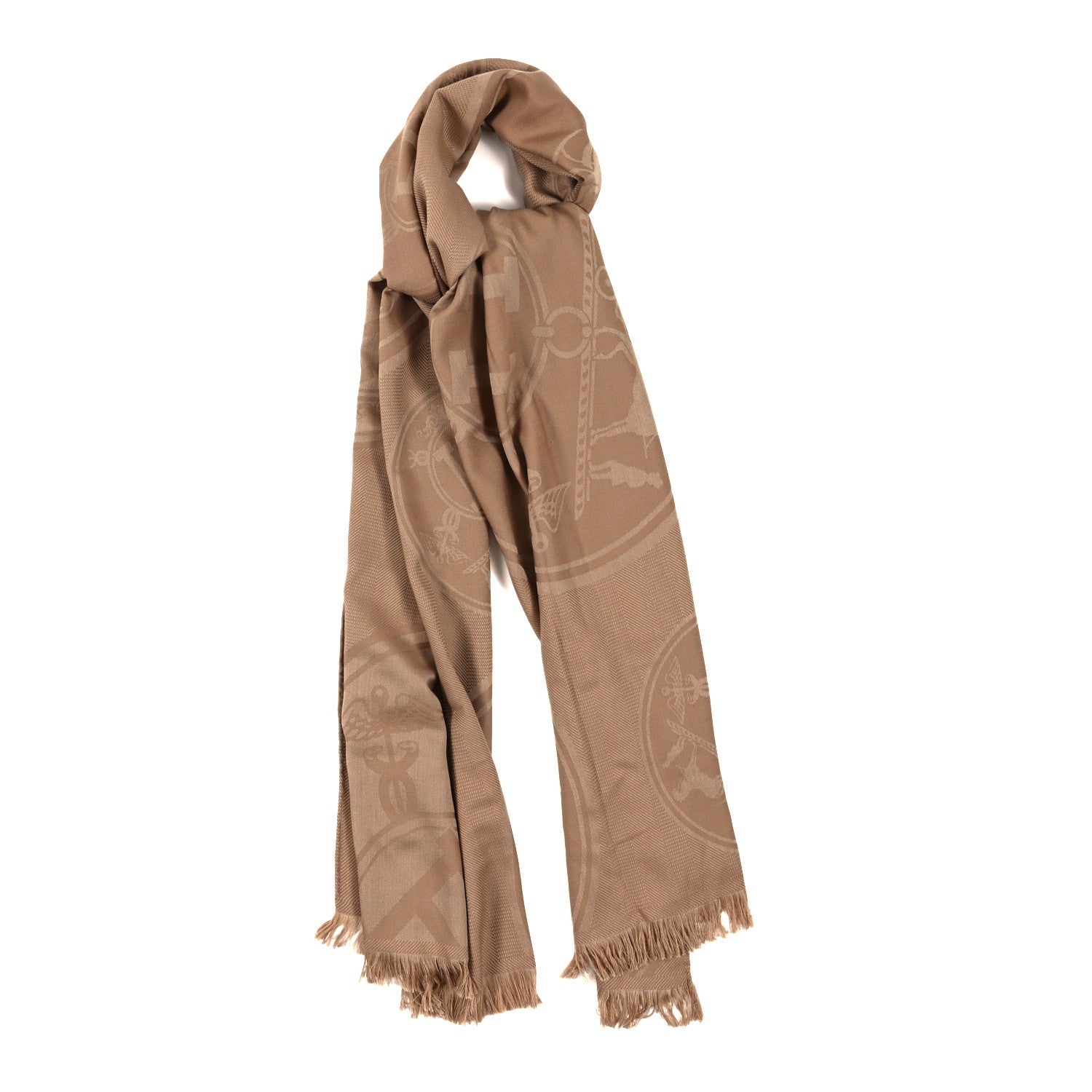 Hermes Cashmere Silk New Libris Confettis D'Ex Stole Kraft 1 of 4