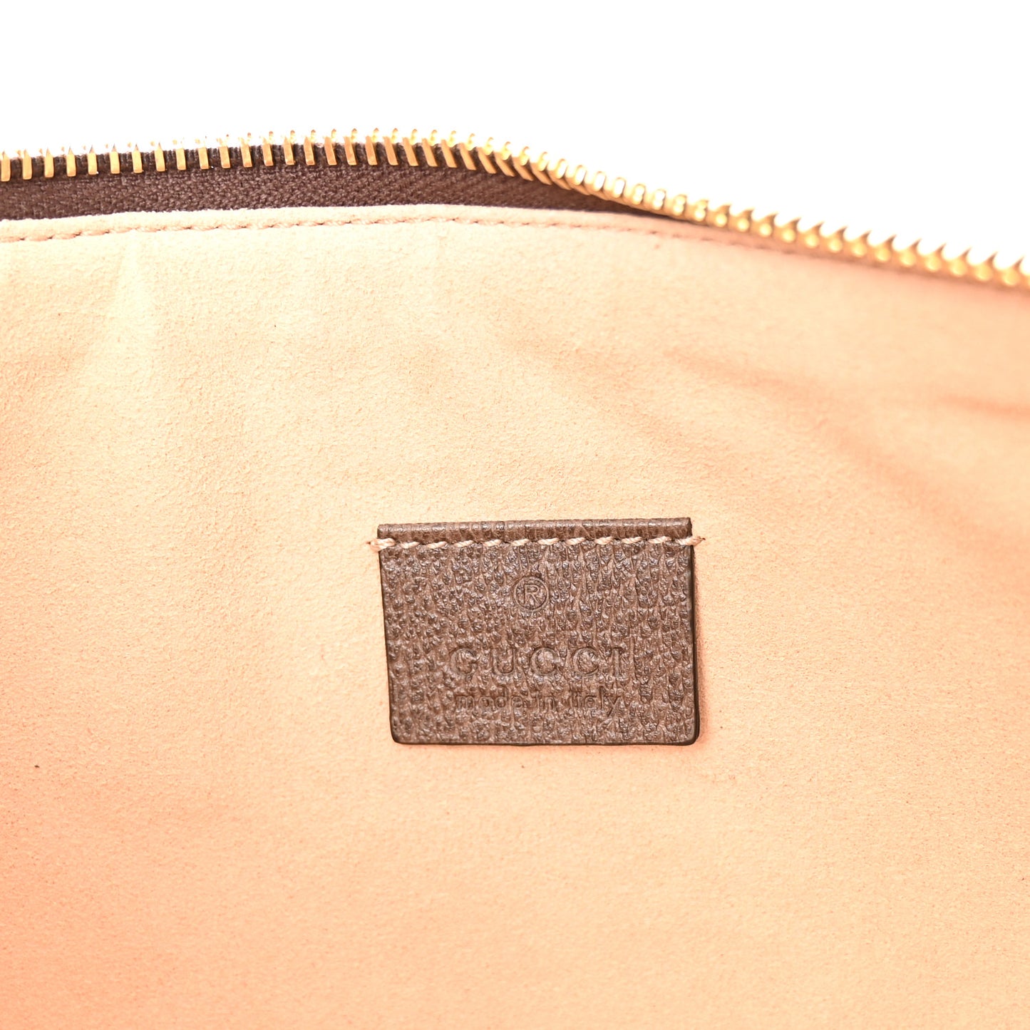 GG Supreme Monogram Large Ophidia Pouch Clutch Brown