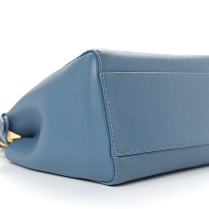 Fendi Nappa Mini Peekaboo Iconic Satchel Blue 6 of 8