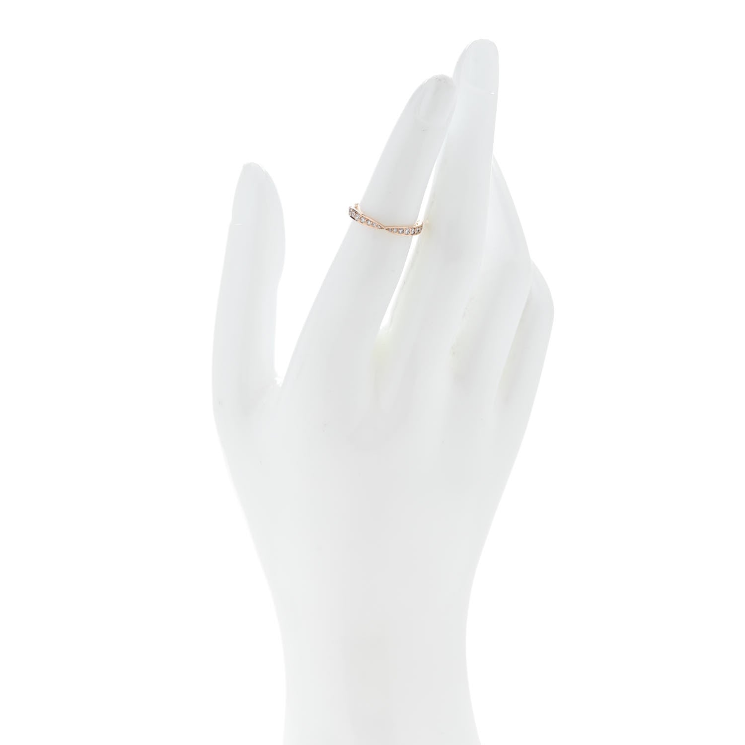Tiffany 18K Rose Gold Diamond Harmony Band Ring 48 4.5 2 of 4